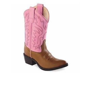 Old West Girls' Narrow J-Toe Western Boots